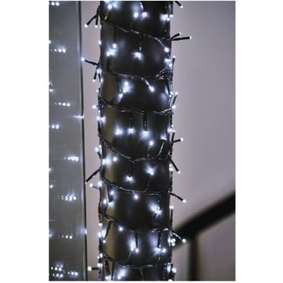 Lampki choinkowe LED Classic Cluster 600 LED 12m zimna biel IP44 timer EMOS (D4BC03)